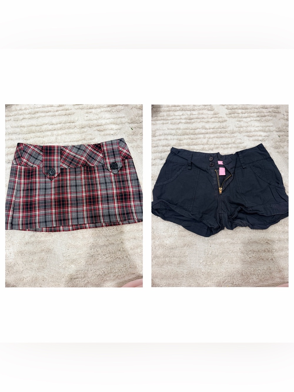 Forever 21 Red & Gray Plaid Mini Skirt